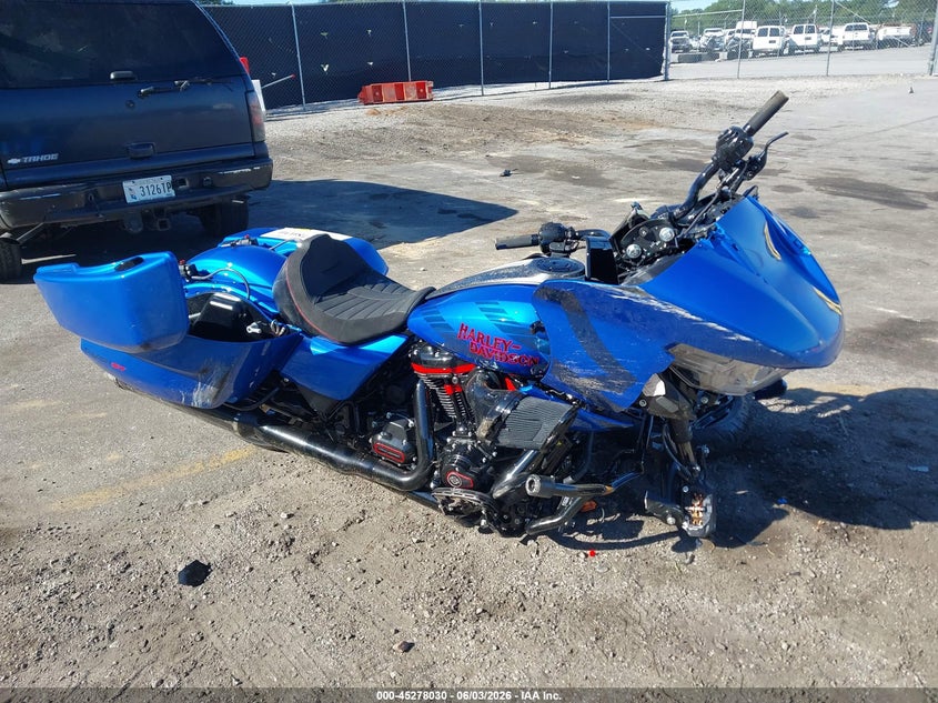 2026 Harley-davidson Road glide VIN 1HD1TL818TB952035 IAAI salvage auction — FRONT & REAR, Salvage Title, sold $7,800 on 2026-07-22 (photo 1)