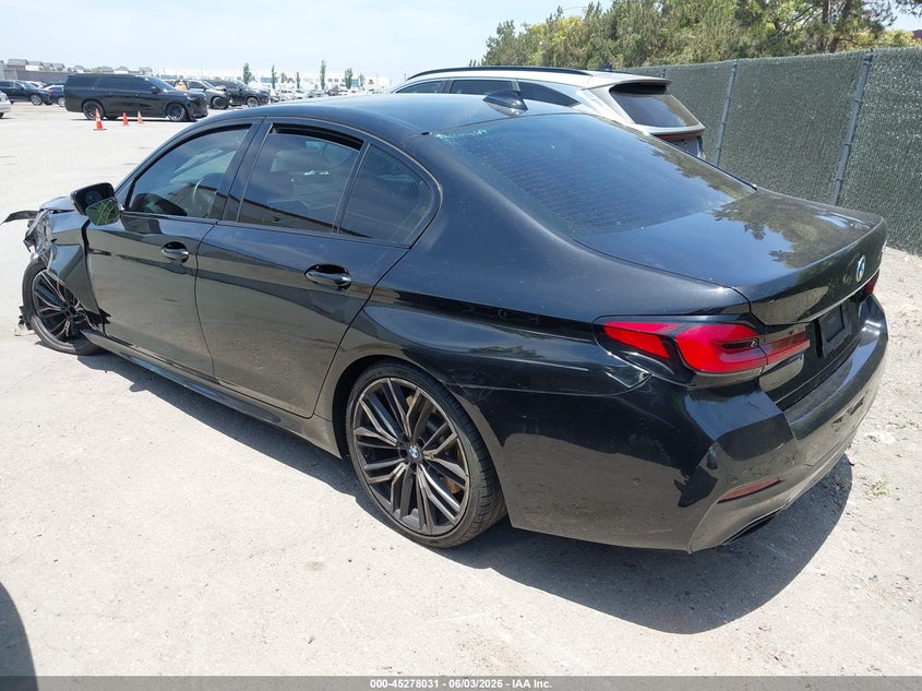 2021 BMW 5er VIN WBA53BJ03MWW88504 IAAI salvage auction — LEFT FRONT, Salvage (California), sold $9,400 on 2026-07-29 (photo 3)