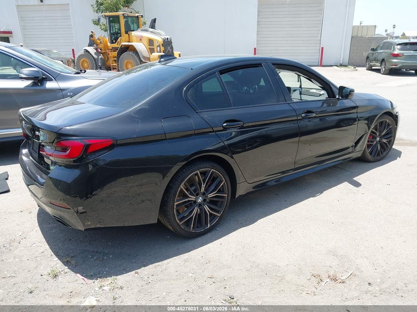 2021 BMW 5er VIN WBA53BJ03MWW88504 IAAI salvage auction — LEFT FRONT, Salvage (California), sold $9,400 on 2026-07-29 (photo 4)