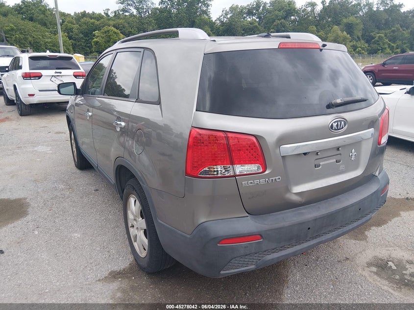 2011 Kia Sorento VIN 5XYKT3A10BG027687 IAAI salvage auction — NORMAL WEAR, Clear (Louisiana), sold $1,250 on 2026-07-07 (photo 3)