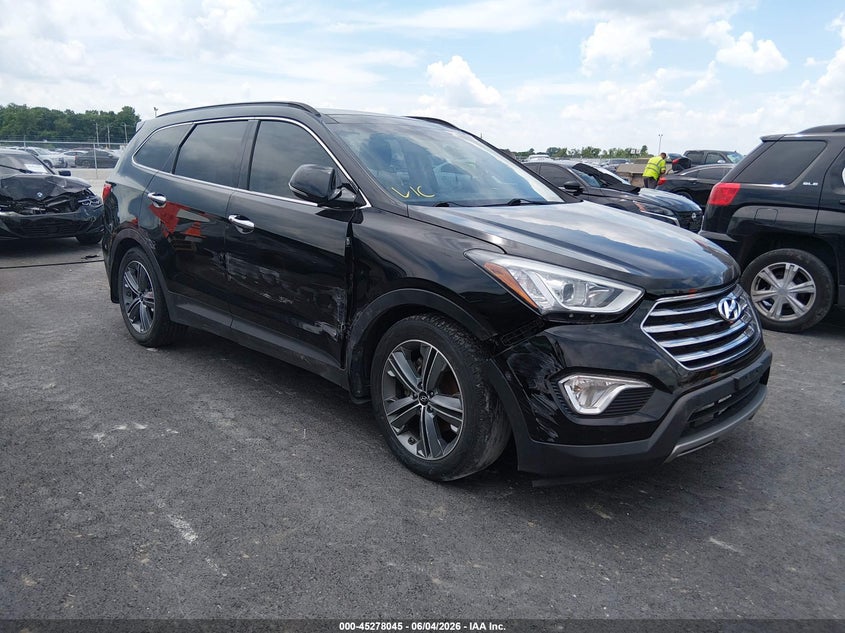 2016 Hyundai Santa fe VIN KM8SR4HFXGU133085 IAAI salvage auction — RIGHT SIDE, Salvage Title, sold $2,500 on 2026-07-14 (photo 1)