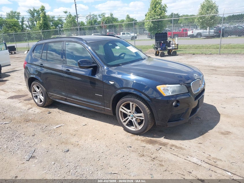 2013 BMW X3 VIN 5UXWX9C53D0A19117 IAAI salvage auction — REAR END, Salvage Title, sold $1,400 on 2026-07-14 (photo 1)