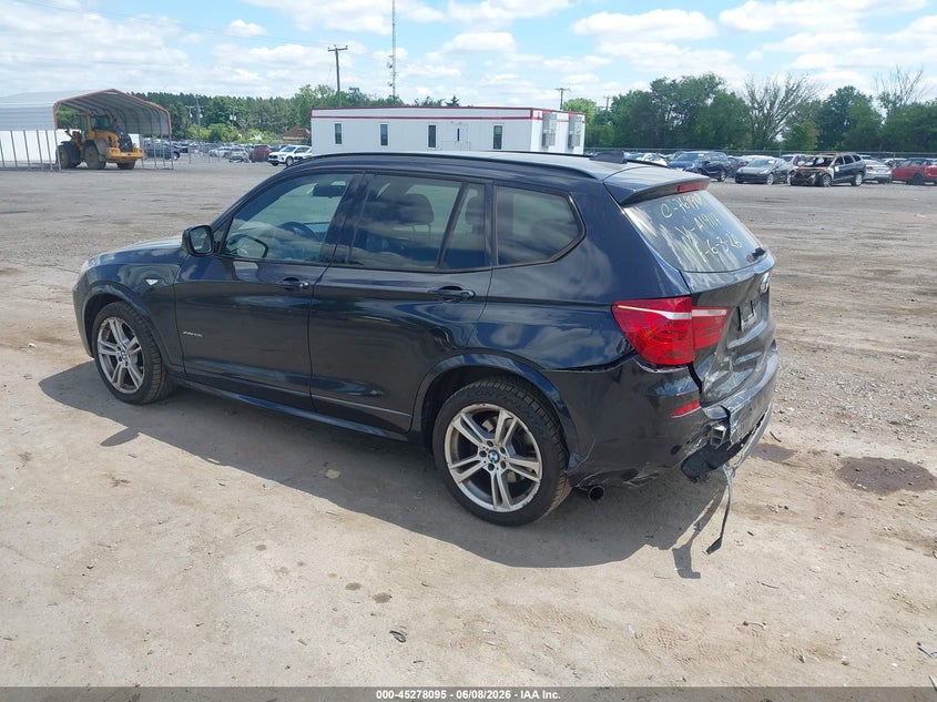 2013 BMW X3 VIN 5UXWX9C53D0A19117 IAAI salvage auction — REAR END, Salvage Title, sold $1,400 on 2026-07-14 (photo 3)