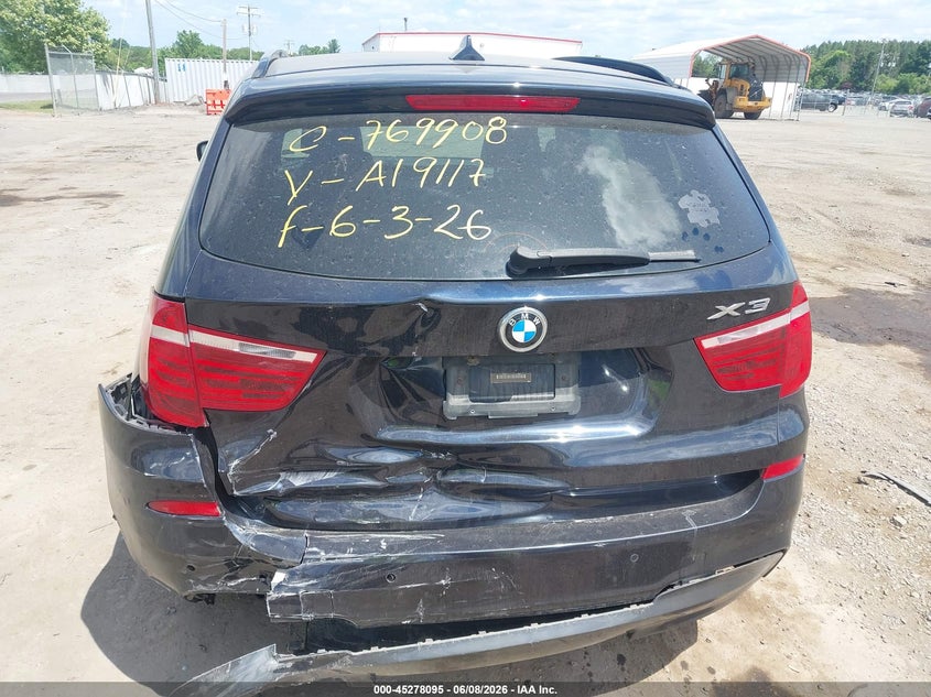2013 BMW X3 VIN 5UXWX9C53D0A19117 IAAI salvage auction — REAR END, Salvage Title, sold $1,400 on 2026-07-14 (photo 6)