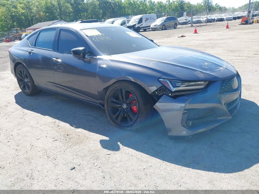 2021 Acura Tlx VIN 19UUB5F58MA007078 IAAI salvage auction — FRONT END, Salvage - 75% Or Less (Maryland), sold $9,150 on 2026-08-18 (photo 1)