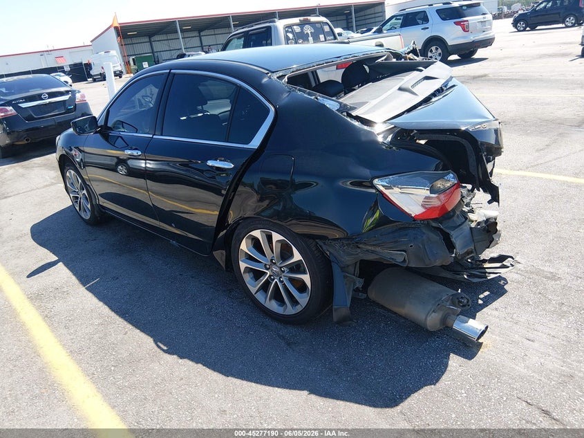 2014 Honda Accord VIN 1HGCR2F53EA021140 IAAI salvage auction — REAR END, Salvage Title, sold $500 on 2026-07-18 (photo 3)