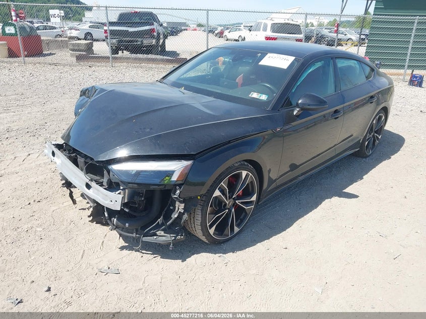 2022 Audi S5 VIN WAUC4CF54NA022569 IAAI salvage auction — FRONT END, Salvage (Pennsylvania), sold $14,000 on 2026-07-28 (photo 2)