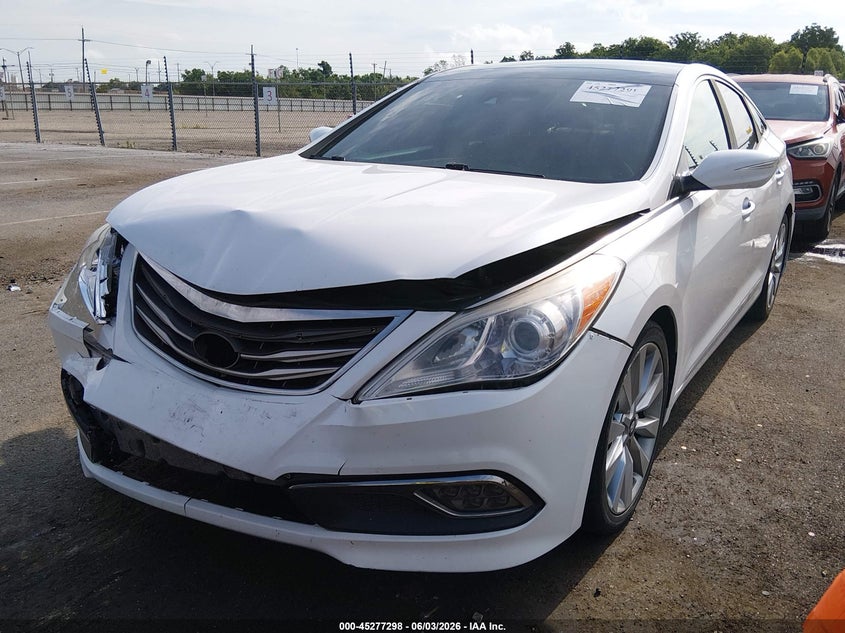 2015 Hyundai Azera VIN KMHFH4JG1FA430060 IAAI salvage auction — FRONT END, Salvage Title, sold $1,100 on 2026-07-13 (photo 2)
