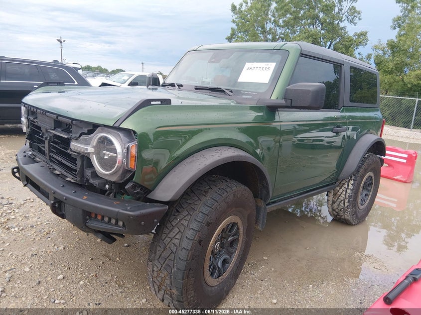 2022 Ford Bronco VIN 1FMDE5CH6NLB67384 IAAI salvage auction — RIGHT FRONT, Salvage Title, sold $12,700 on 2026-07-31 (photo 2)