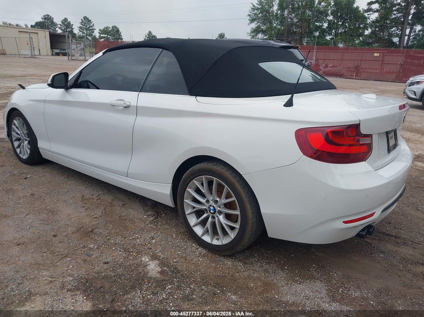 2016 BMW 2er VIN WBA1K9C58GV710557 IAAI salvage auction — FRONT END, Salvage Title, sold $4,300 on 2026-08-20 (photo 3)