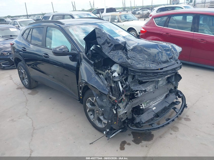 2026 Chevrolet Trax VIN KL77LHEP1TC149401 IAAI salvage auction — FRONT END, Salvage (Texas), sold $125 on 2026-07-28 (photo 1)