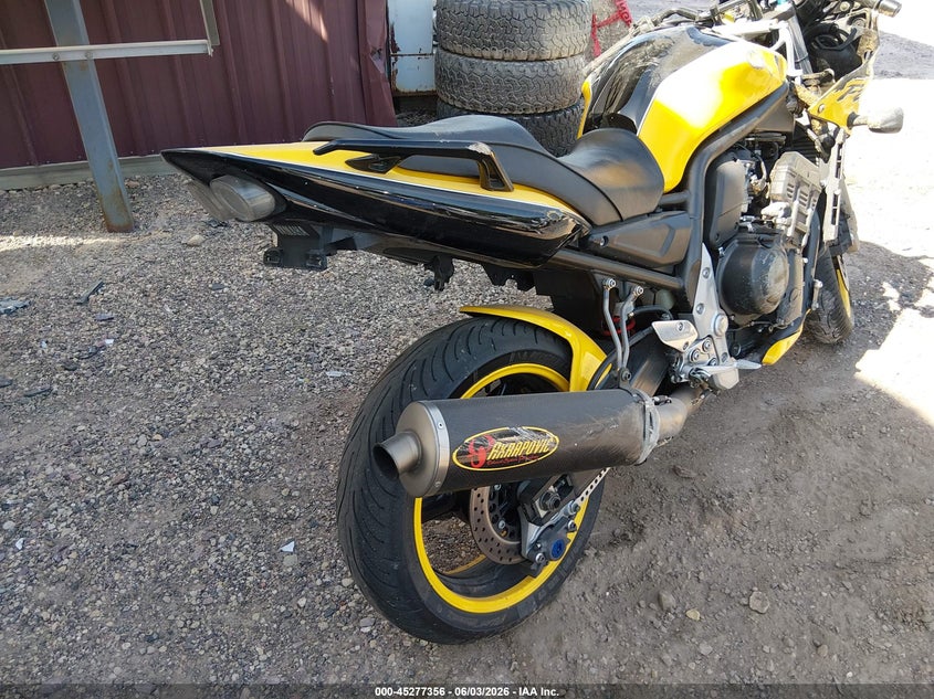 2003 Yamaha Fzs10 VIN JYARN07E73A007581 IAAI salvage auction — LEFT & RIGHT, Junk Bill Of Sale Mv2459 (Wisconsin), sold $400 on 2026-07-22 (photo 4)