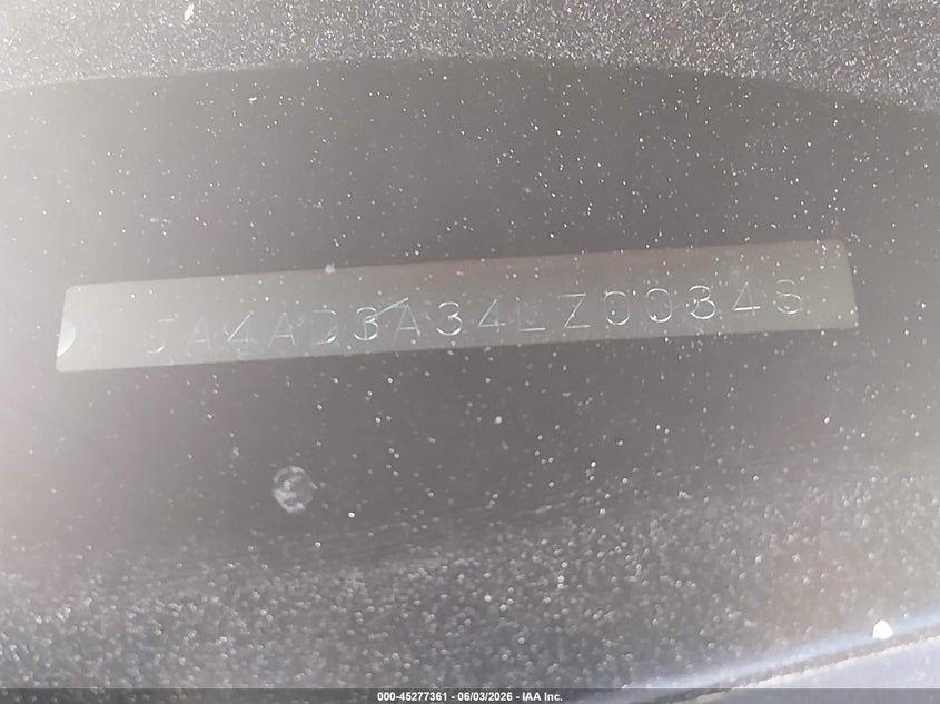 2020 Mitsubishi Outlander VIN JA4AD3A34LZ003481 IAAI salvage auction — SIDE, Salvage Title, sold $3,950 on 2026-07-09 (photo 9)