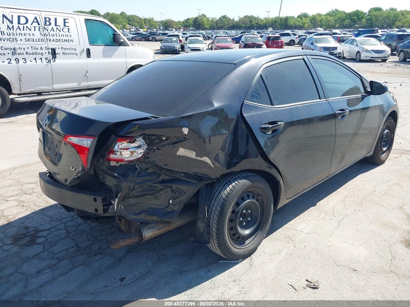 2014 Toyota Corolla VIN 5YFBURHE6EP101607 IAAI salvage auction — REAR END, Salvage Title, sold $1,650 on 2026-07-14 (photo 4)