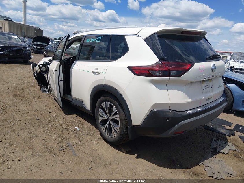 2021 Nissan Rogue VIN JN8AT3BB9MW233734 IAAI salvage auction — SIDE, Salvage Title, sold $5,300 on 2026-07-17 (photo 3)