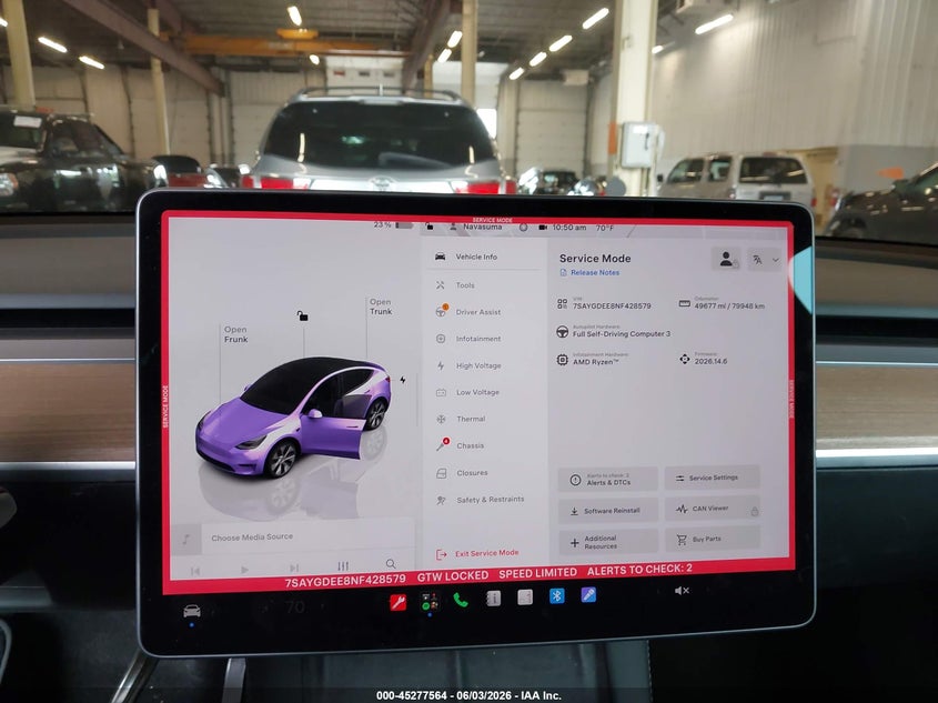 2022 Tesla Model y VIN 7SAYGDEE8NF428579 IAAI salvage auction — LEFT SIDE, Salvage (Oregon), sold $8,400 on 2026-07-30 (photo 7)