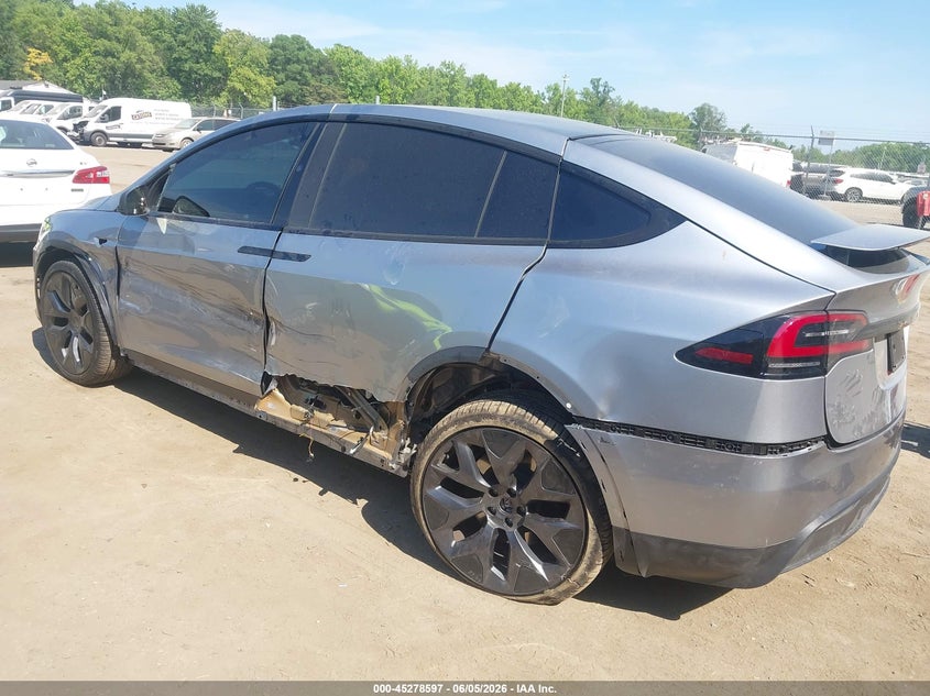 2026 Tesla Model x VIN 7SAXCBE58TF481775 IAAI salvage auction — LEFT SIDE, Salvage - 75% Or Less (Maryland), sold $33,500 on 2026-07-09 (photo 3)