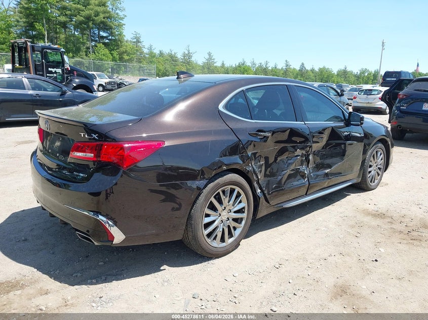 2018 Acura Tlx VIN 19UUB3F70JA000062 IAAI salvage auction — SIDE, Salvage (Massachusetts), sold $2,200 on 2026-07-25 (photo 4)