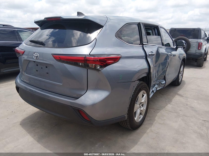 2022 Toyota Highlander VIN 5TDZZRAH3NS131241 IAAI salvage auction — RIGHT SIDE, Original (Texas), sold $9,300 on 2026-07-28 (photo 4)