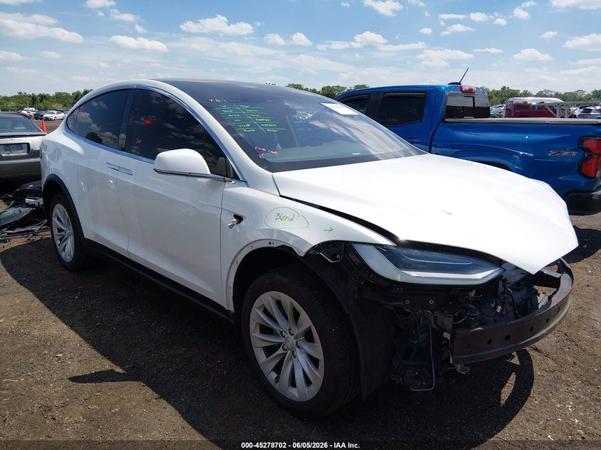 2020 Tesla Model x VIN 5YJXCBE26LF233365 IAAI salvage auction — LEFT FRONT, Salvage Title, sold $9,700 on 2026-07-16 (photo 1)