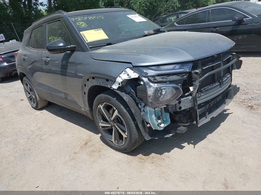 2021 Chevrolet Trailblazer VIN KL79MTSL4MB165268 IAAI salvage auction — LEFT SIDE, Salvage Title, sold $5,000 on 2026-07-08 (photo 1)