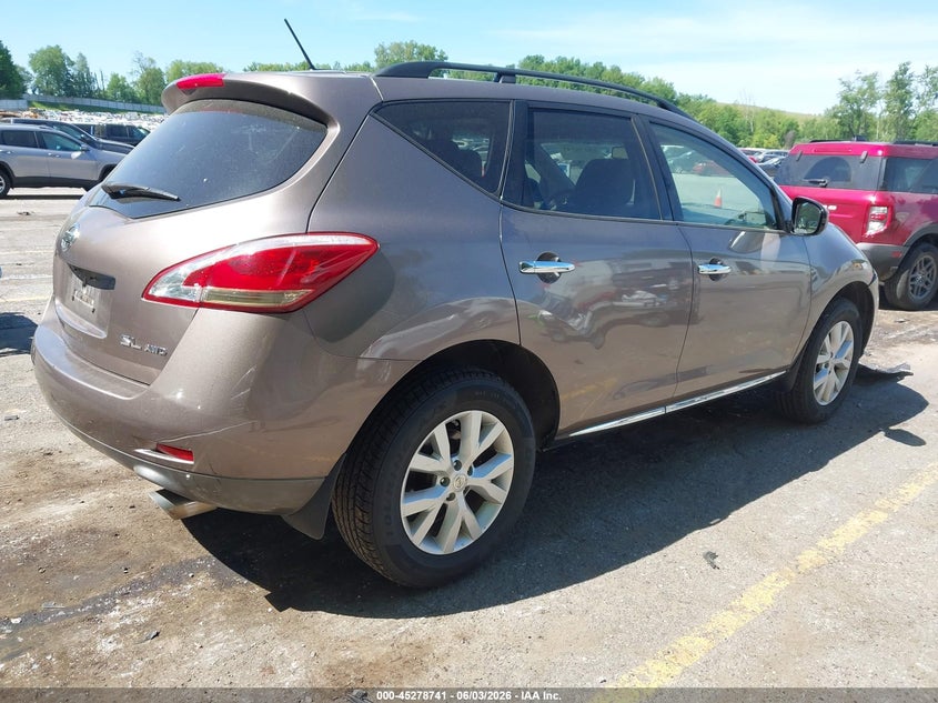 2014 Nissan Murano VIN JN8AZ1MWXEW523923 IAAI salvage auction — FRONT END, Salvage Title, sold $825 on 2026-07-13 (photo 4)