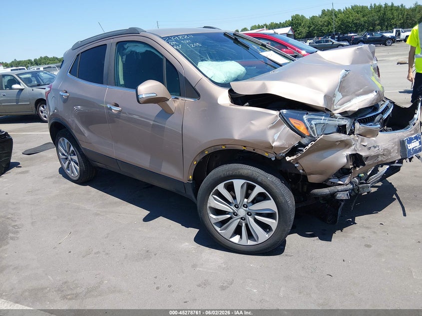 2019 Buick Encore VIN KL4CJESB0KB911243 IAAI salvage auction — FRONT END, Salvage Title, sold $25 on 2026-07-22 (photo 1)