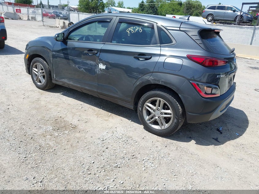 2022 Hyundai Kona VIN KM8K2CAB4NU775496 IAAI salvage auction — LEFT SIDE, Salvage Title, sold $2,325 on 2026-07-21 (photo 3)