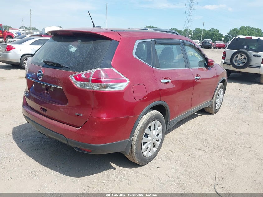 2015 Nissan Rogue VIN KNMAT2MV6FP570274 IAAI salvage auction — FRONT END, Rebuilt (Indiana), sold $650 on 2026-07-29 (photo 4)