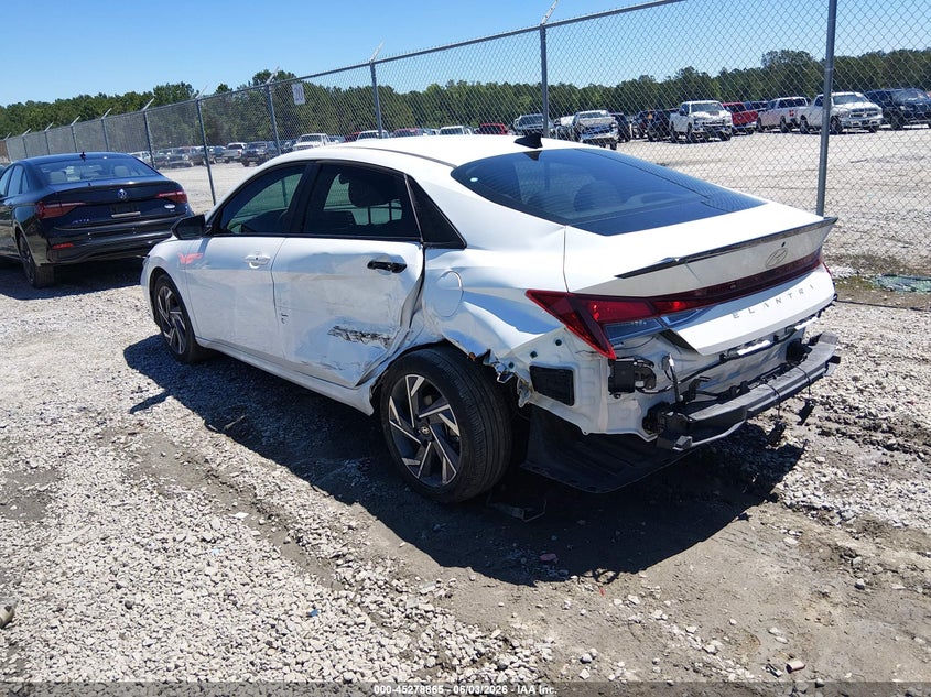 2025 Hyundai Elantra VIN KMHLM4DG8SU049163 IAAI salvage auction — LEFT SIDE, Salvage Title, sold $6,400 on 2026-07-10 (photo 3)
