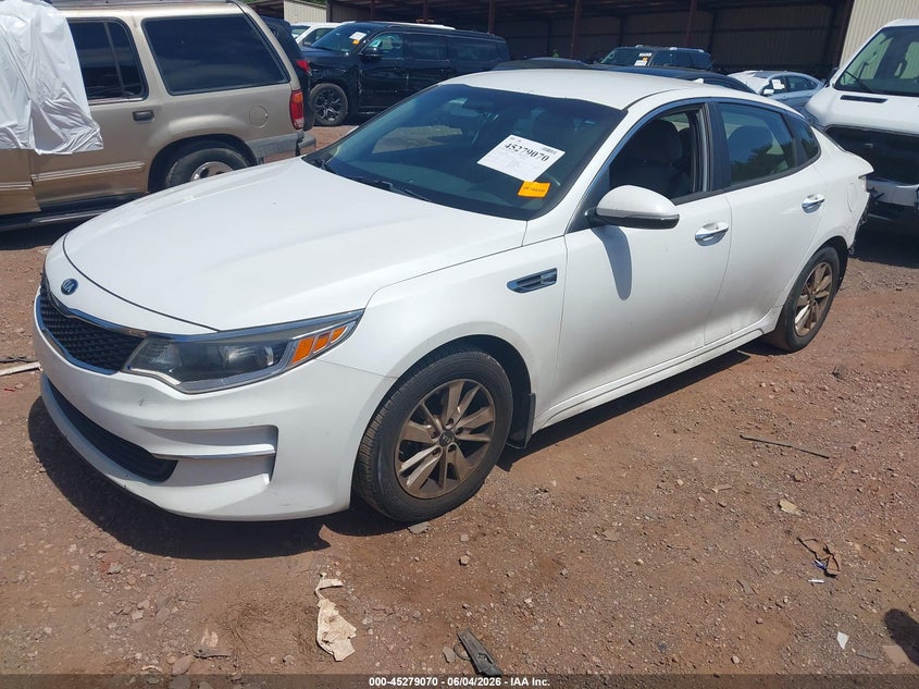 2017 Kia Optima VIN 5XXGT4L32HG169742 IAAI salvage auction — REAR END, Salvage Title, sold $625 on 2026-07-08 (photo 2)