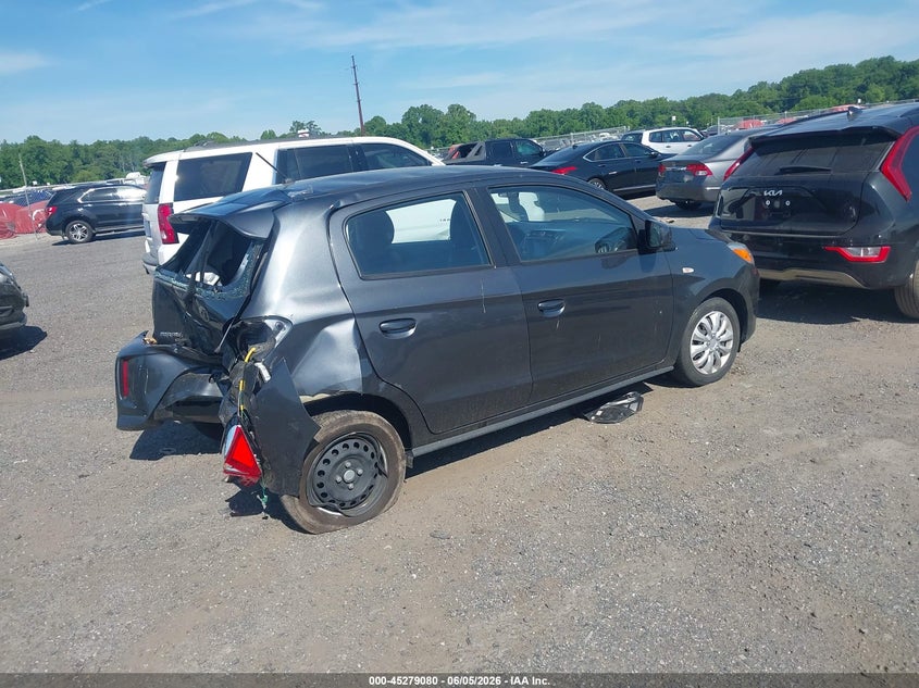 2024 Mitsubishi Mirage VIN ML32AUHJXRH007601 IAAI salvage auction — REAR END, Salvage Title, sold $1,400 on 2026-07-20 (photo 4)