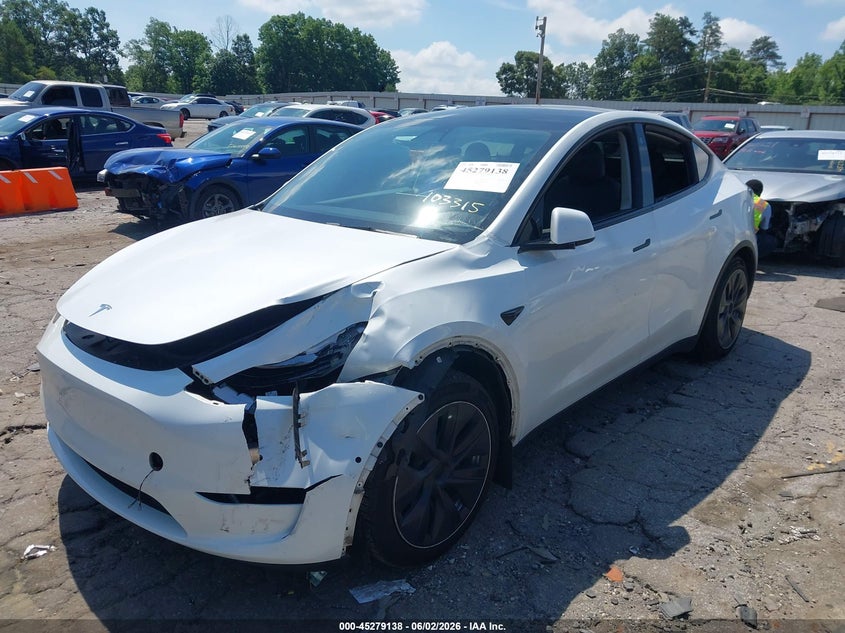 2021 Tesla Model y VIN 5YJYGDEDXMF103015 IAAI salvage auction — LEFT FRONT, Salvage (Georgia), sold $8,450 on 2026-07-30 (photo 2)