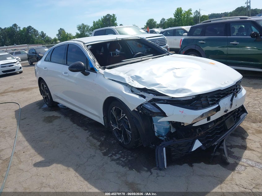 2026 Kia K5 VIN KNAG64J76T5423279 IAAI salvage auction — ROOF, Salvage Title, sold $6,050 on 2026-07-24 (photo 1)