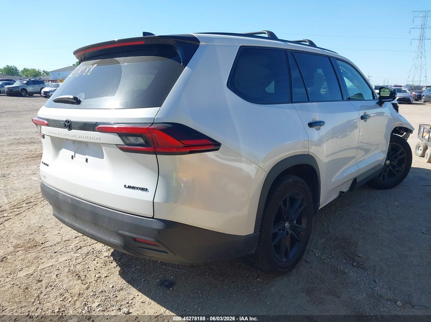 2025 Toyota Highlander VIN 5TDACAB59SS033735 IAAI salvage auction — RIGHT FRONT, Salvage (Indiana), sold $16,600 on 2026-07-30 (photo 4)