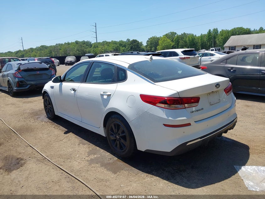 2019 Kia Optima VIN 5XXGT4L38KG280979 IAAI salvage auction — FRONT END, Salvage - Greater Than 75% (Maryland), sold $1,400 on 2026-07-29 (photo 3)