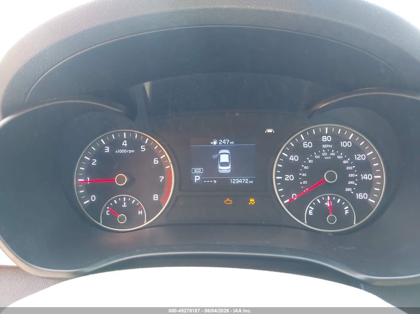 2019 Kia Optima VIN 5XXGT4L38KG280979 IAAI salvage auction — FRONT END, Salvage - Greater Than 75% (Maryland), sold $1,400 on 2026-07-29 (photo 7)