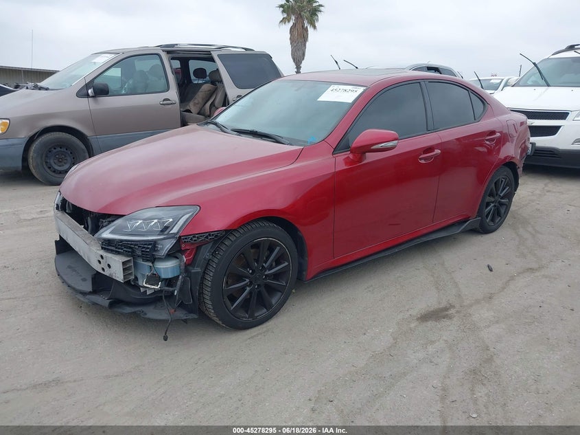 2009 Lexus Is 250 VIN JTHBK262695104823 IAAI salvage auction — REAR END, Salvage (California), sold $2,050 on 2026-07-30 (photo 2)