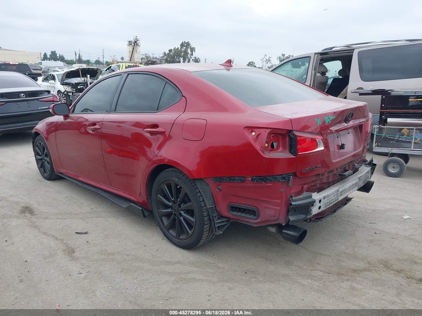 2009 Lexus Is 250 VIN JTHBK262695104823 IAAI salvage auction — REAR END, Salvage (California), sold $2,050 on 2026-07-30 (photo 3)