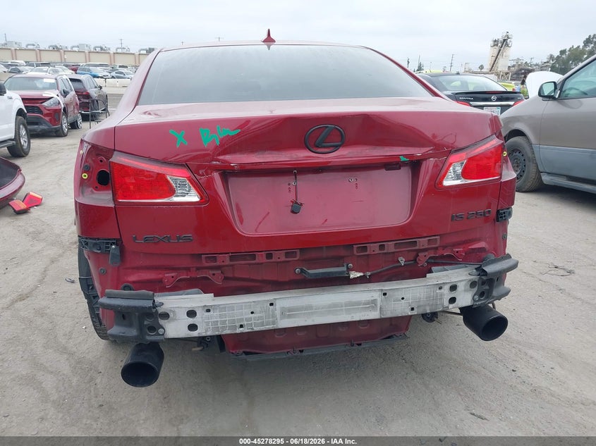 2009 Lexus Is 250 VIN JTHBK262695104823 IAAI salvage auction — REAR END, Salvage (California), sold $2,050 on 2026-07-30 (photo 6)