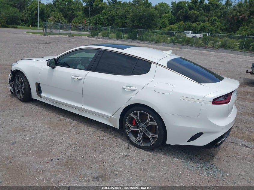 2018 Kia Stinger VIN KNAE45LC3J6036788 IAAI salvage auction — FRONT END, Salvage Title, sold $3,975 on 2026-08-01 (photo 3)