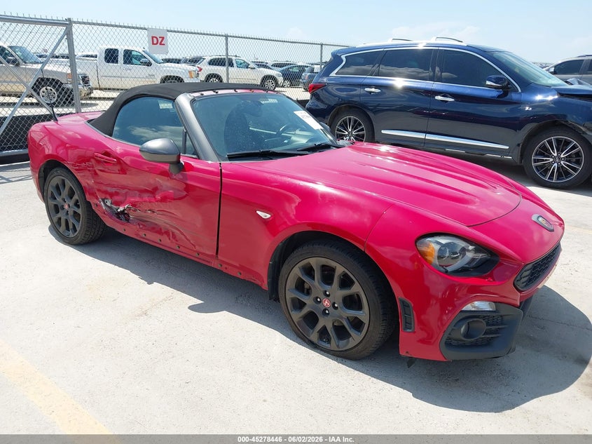 2017 Fiat 124 spider VIN JC1NFAEK0H0115954 IAAI salvage auction — SIDE, Salvage (Texas), sold $5,200 on 2026-08-13 (photo 1)
