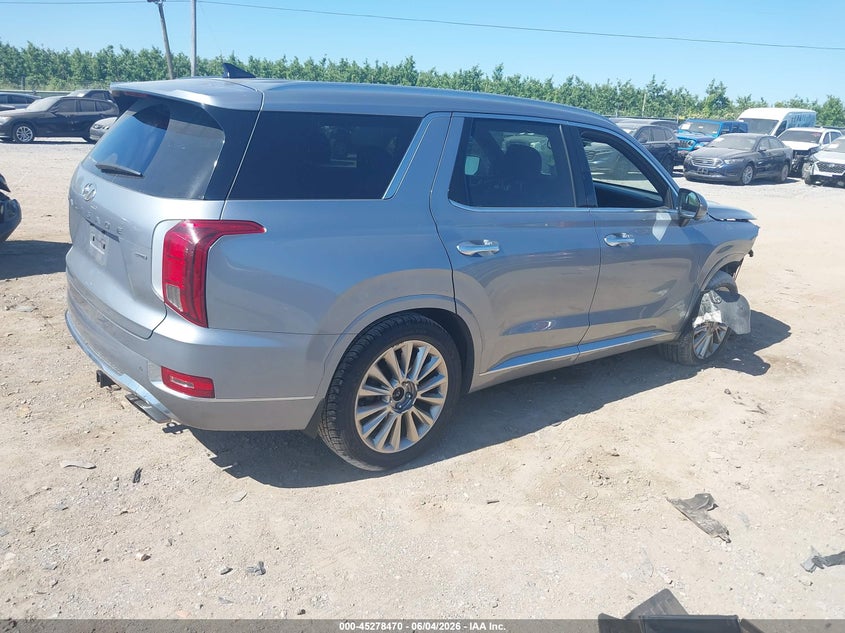 2020 Hyundai Palisade VIN KM8R5DHE3LU084064 IAAI salvage auction — RIGHT FRONT, Salvage Title, sold $7,300 on 2026-07-15 (photo 4)