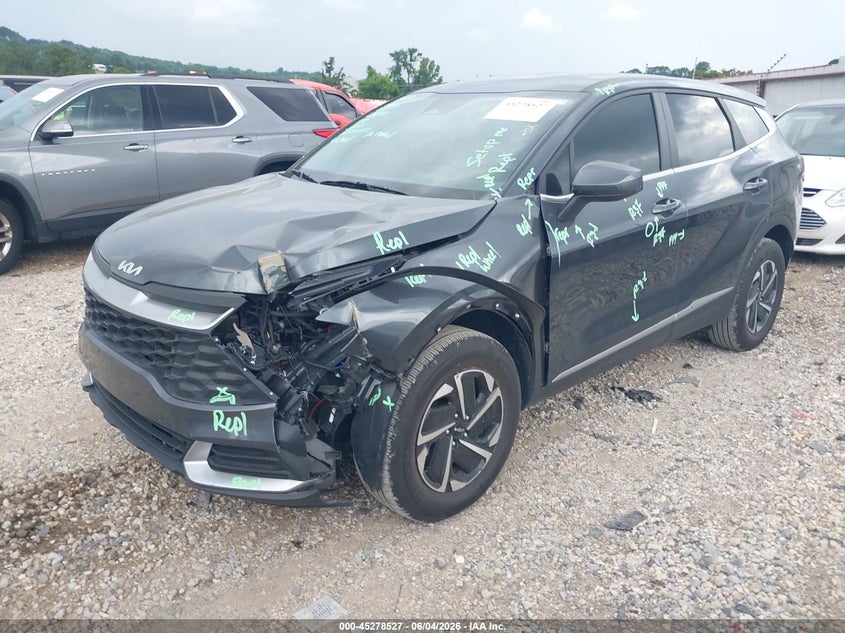 2023 Kia Sportage VIN KNDPUCAG4P7111491 IAAI salvage auction — LEFT FRONT, Salvage Title, sold $8,350 on 2026-09-17 (photo 2)