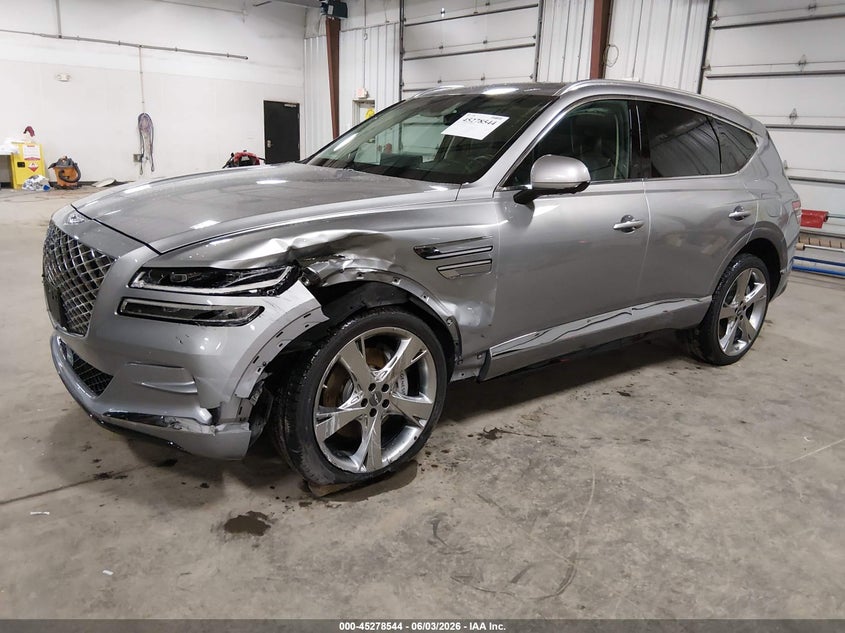 2024 Genesis Gv80 VIN KMUHCESC5RU181209 IAAI salvage auction — LEFT FRONT, Salvage Title, sold $21,000 on 2026-07-14 (photo 2)
