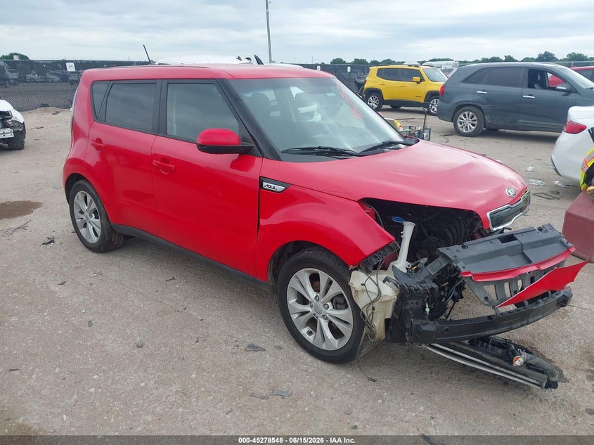 2016 Kia Soul VIN KNDJP3A58G7856854 IAAI salvage auction — FRONT END, Salvage (Texas), sold $475 on 2026-07-28 (photo 1)