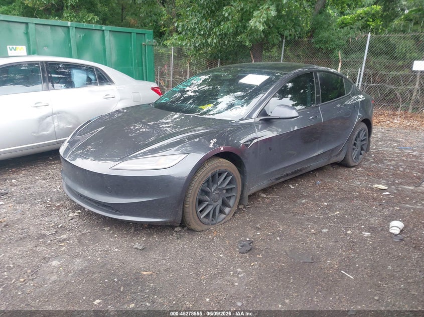 2025 Tesla Model 3 VIN 5YJ3E1EA7SF012480 IAAI salvage auction — RIGHT SIDE, Salvage Title, sold $25 on 2026-07-29 (photo 2)