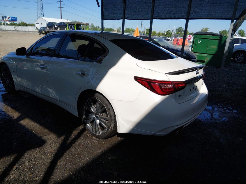 2020 Infiniti Q50 VIN JN1EV7AR3LM254119 IAAI salvage auction — FRONT END, Salvage Title, sold $8,700 on 2026-08-10 (photo 3)