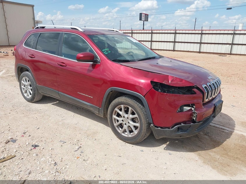 2015 Jeep Cherokee VIN 1C4PJLCB4FW601881 IAAI salvage auction — SIDE, Original (Texas), sold $1,250 on 2026-07-12 (photo 1)