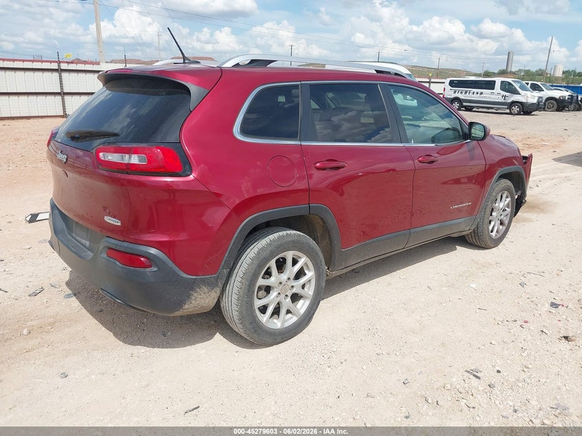 2015 Jeep Cherokee VIN 1C4PJLCB4FW601881 IAAI salvage auction — SIDE, Original (Texas), sold $1,250 on 2026-07-12 (photo 4)